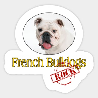 French Bulldogs Rock! Sticker